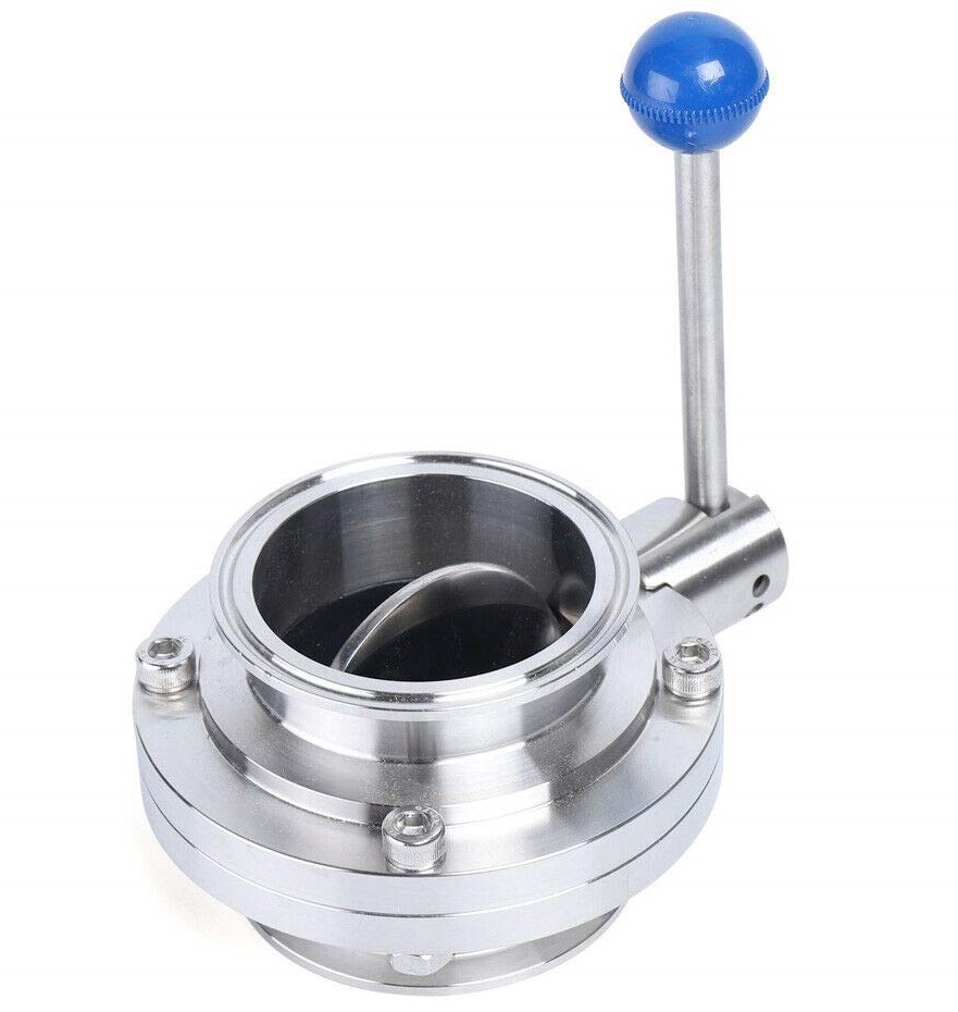 STAINLESS STEEL 316 SMS BUTTERFLY VALVE